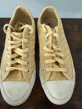 Converse Yellow Woven Low-Top Sneakers